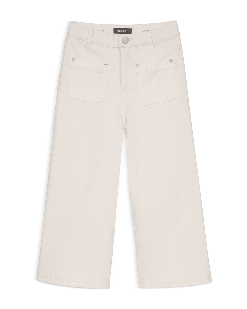 DL1961 Girls' Lily Wide Leg Jeans in White Tide - Big Kid