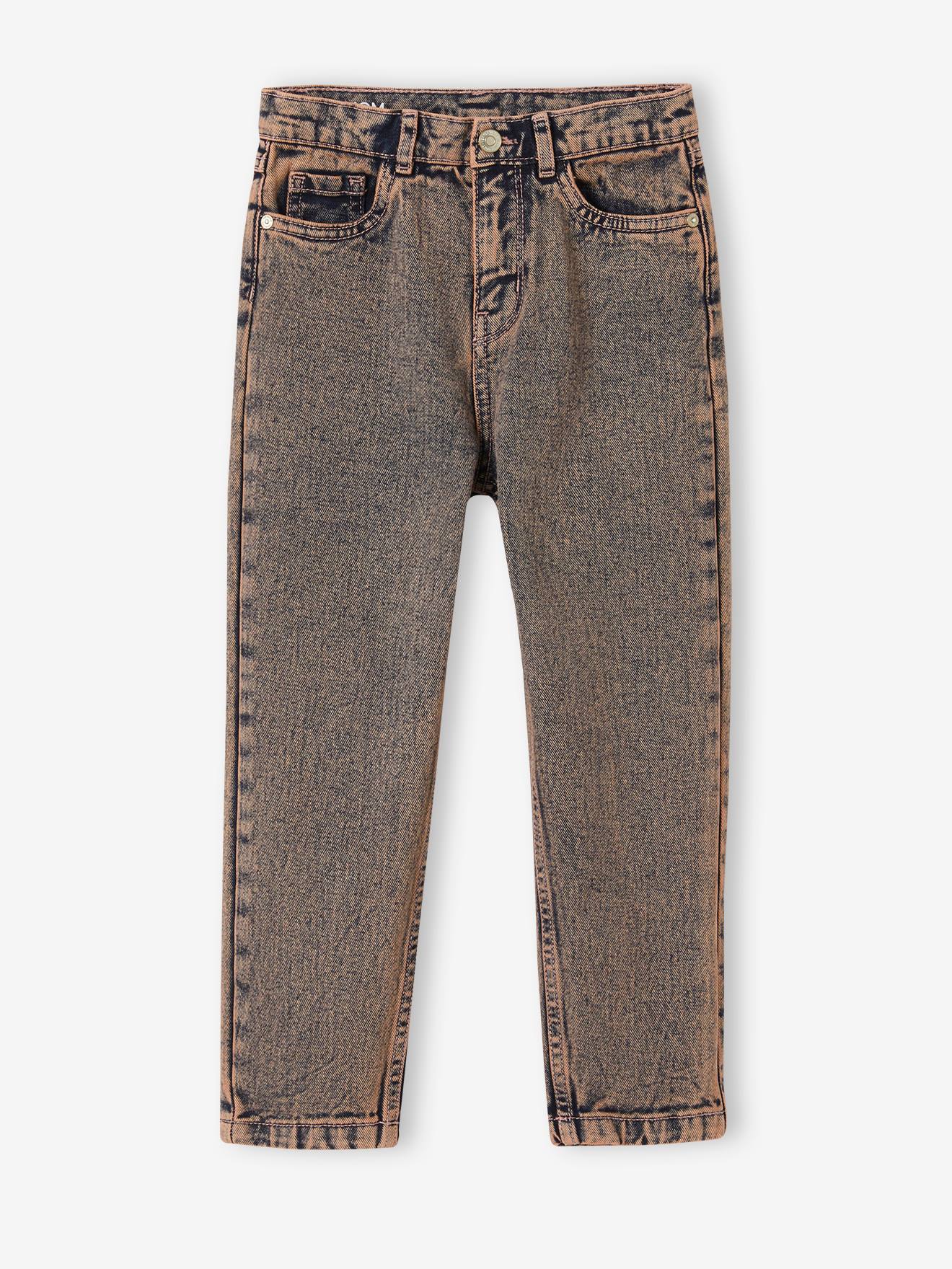Dyed Mom Fit Jeans for Girls old rose