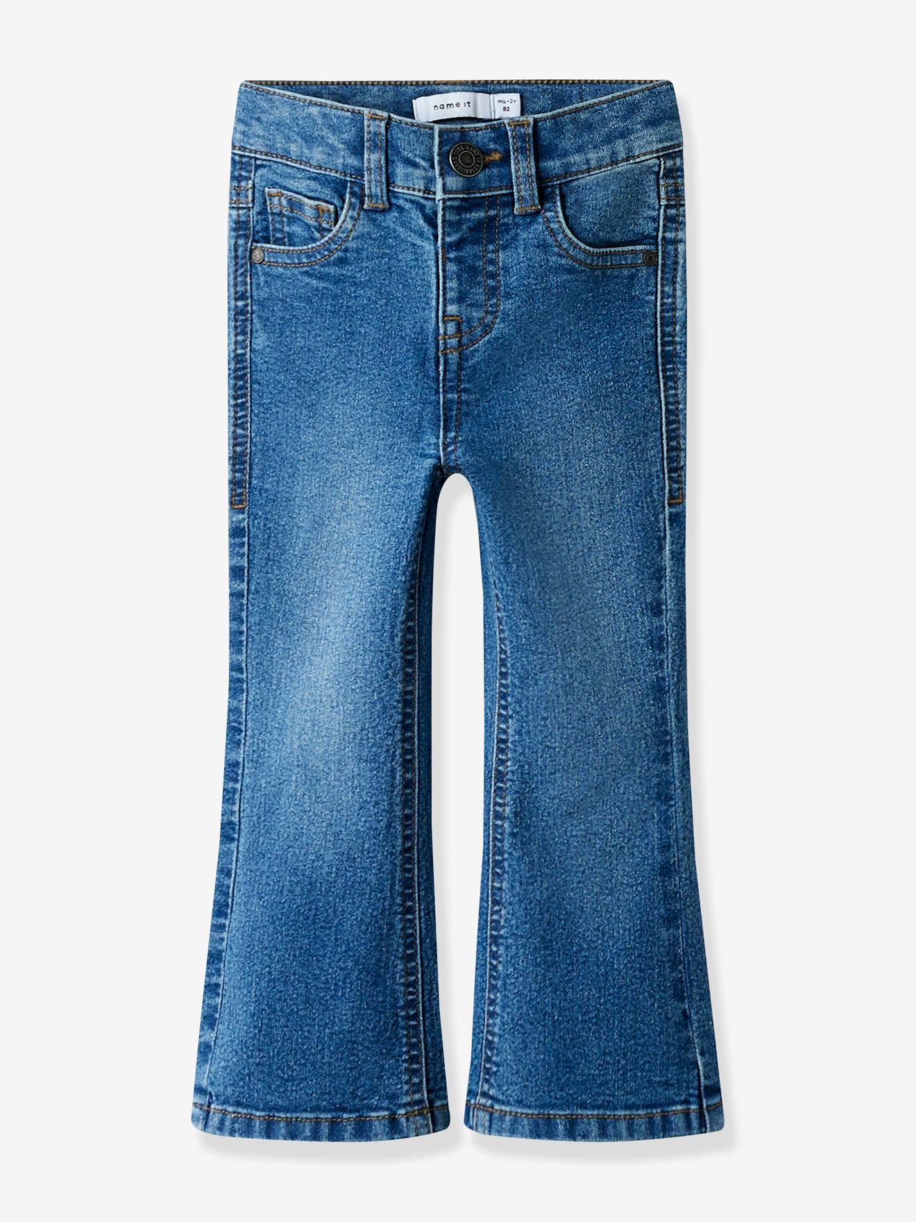 NAME IT girls' bootcut jeans denim blue