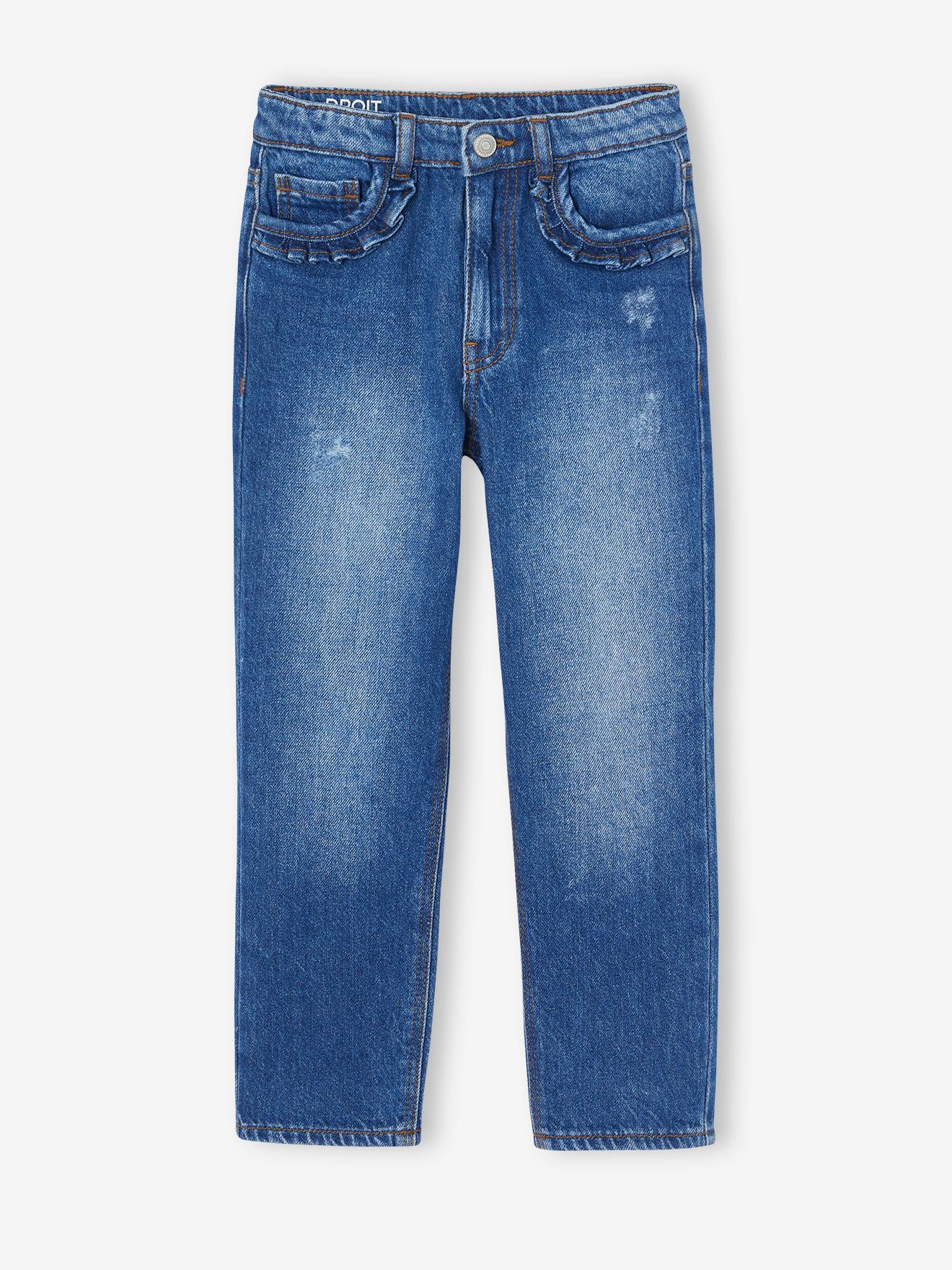NARROW Hip, Straight Leg MorphologiK Jeans for Girls deep blue